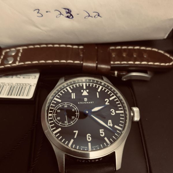 REPOST[WTS] Steinhart Nav BUhr Small Seconds, Hand Winding ETA 6497, 44mm case, as new 375.00