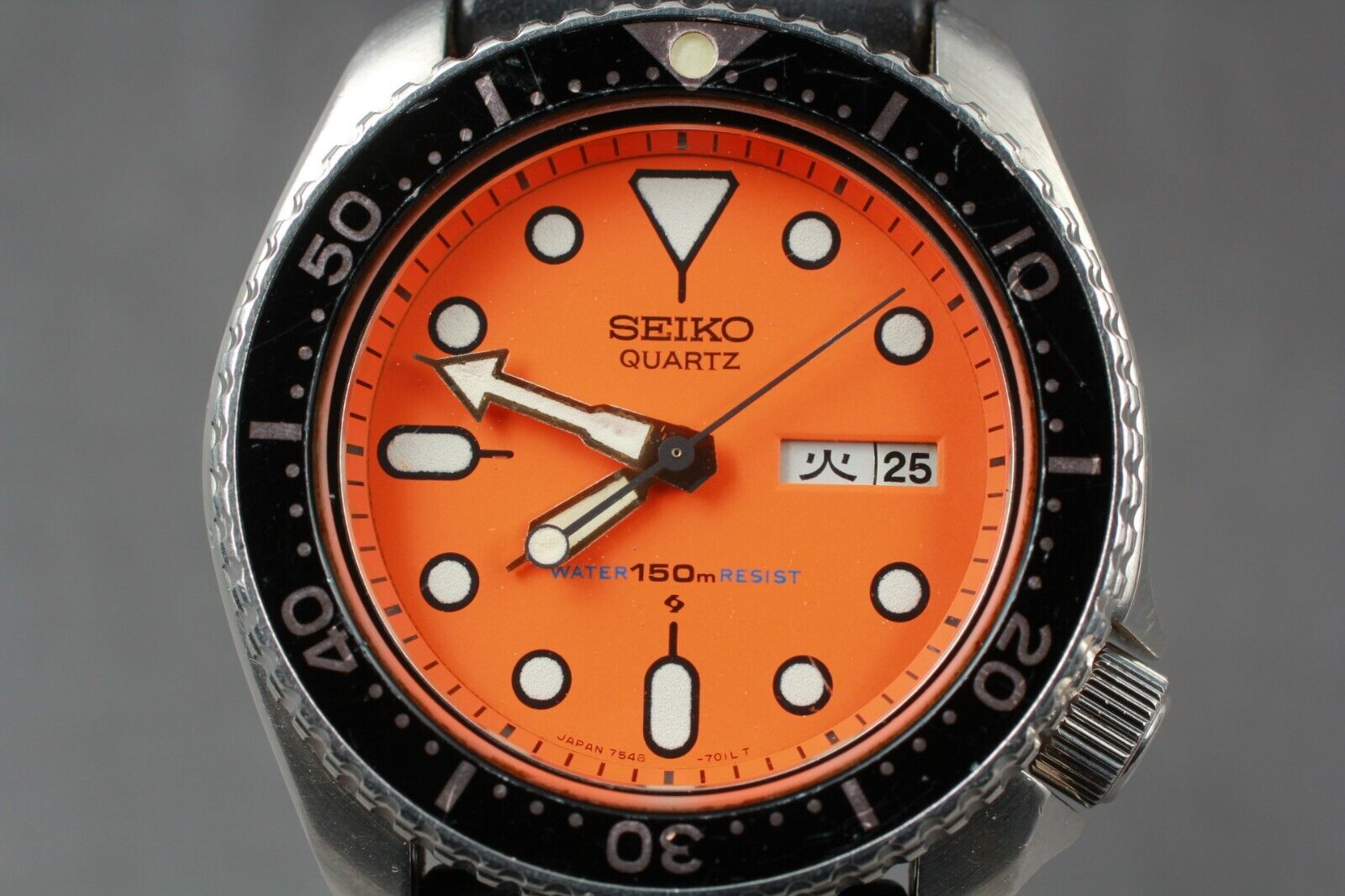 EXC 5 SEIKO 7548 700C SPYH017 Orange Dial 150M Men s Quartz Watch