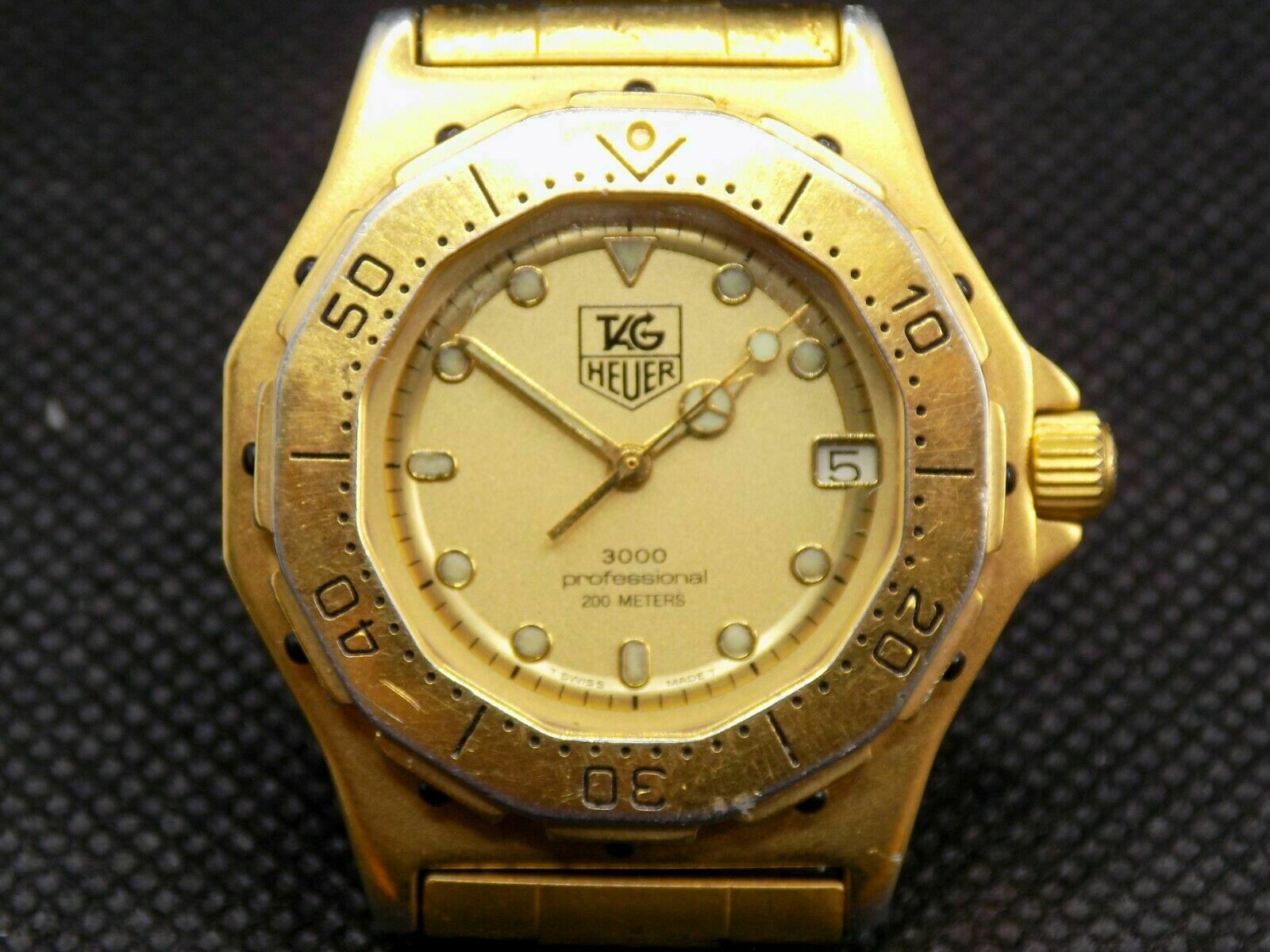 TAG Heuer 3000 Professional 200M model no. 937.413 Gents Gold