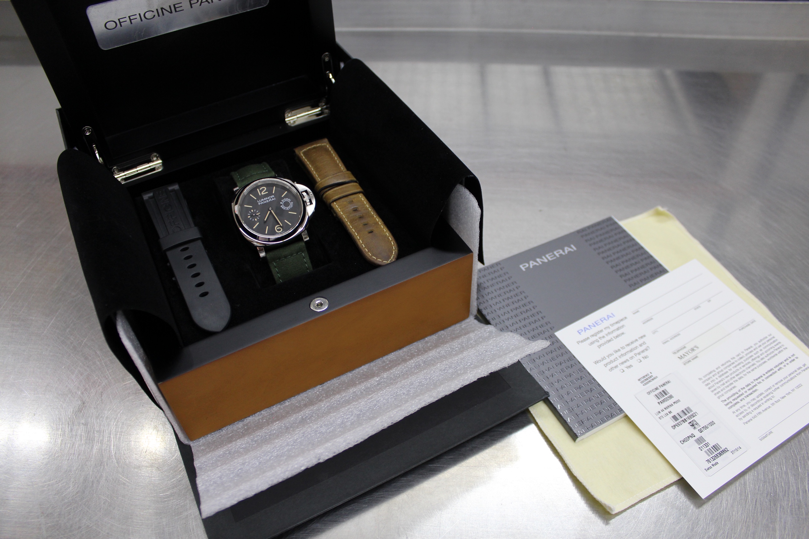 FSOT PANERAI PAM 00590 590 8 DAY GIORNI BREVETTATO FULL BOX SET