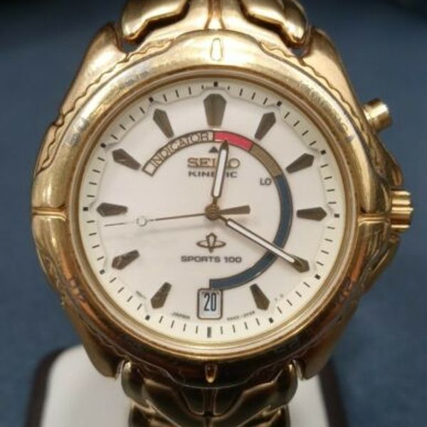 Seiko 5M420B09 Watch Gold Toned WatchCharts