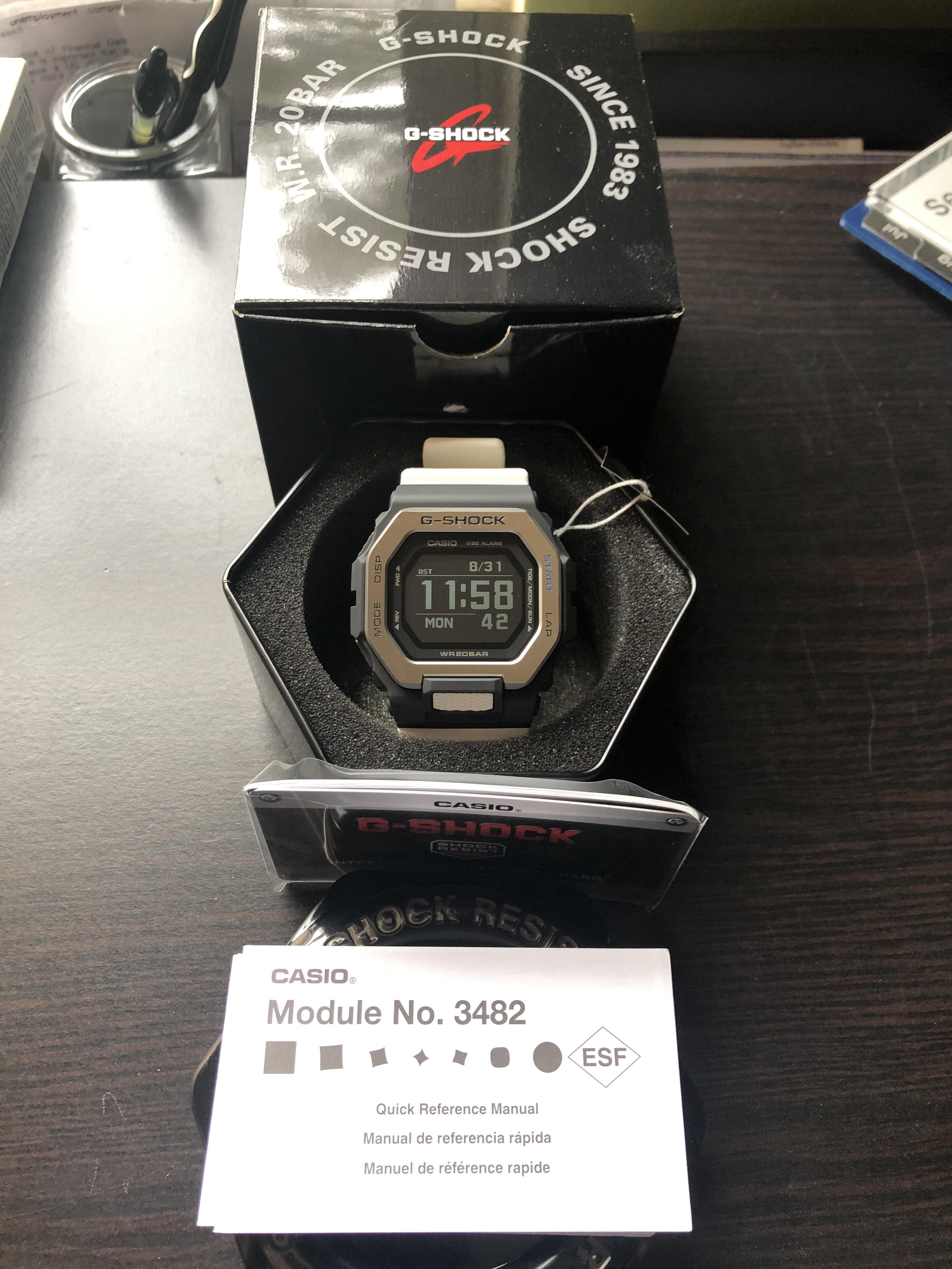 Wts Casio G Shock Gbx 100 7 White Strap Watchcharts