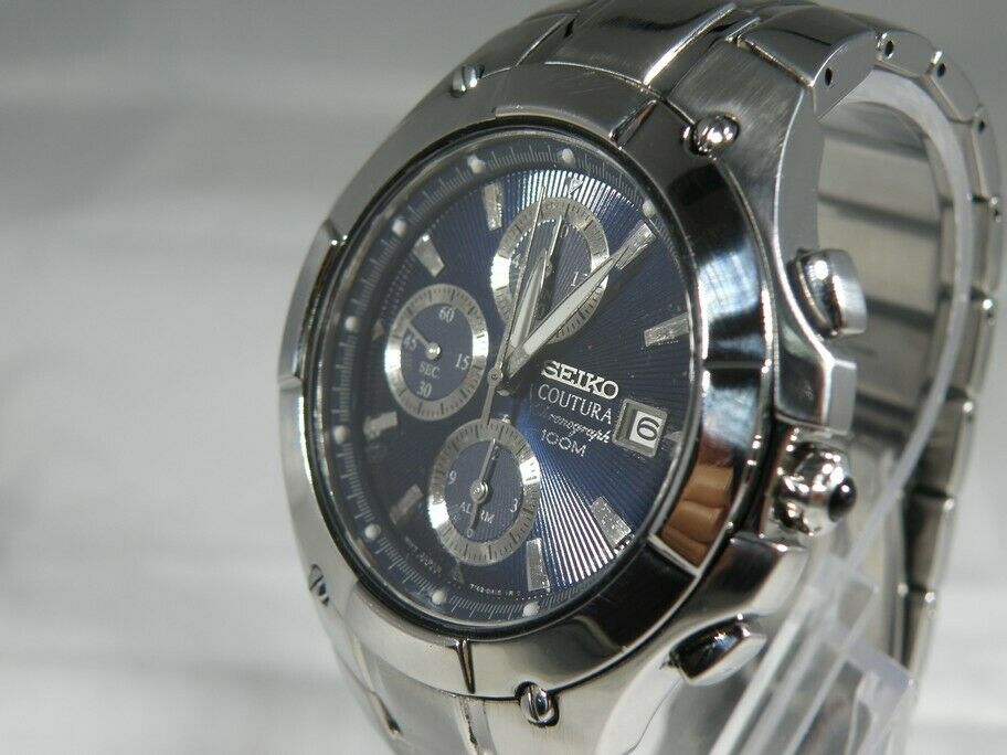 MEN'S SEIKO 7T62-0JB0 COUTURA CHRONOGRAPH WATCH - VGC