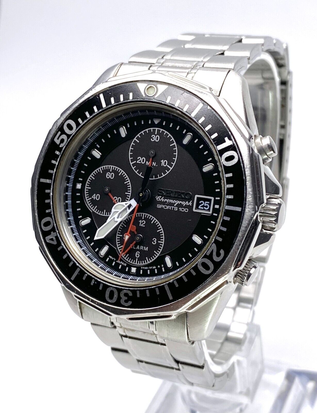 VINTAGE SEIKO 7T32-7D79 CHRONOGRAPH SPORTS 100 ALARM 10ATM MENS