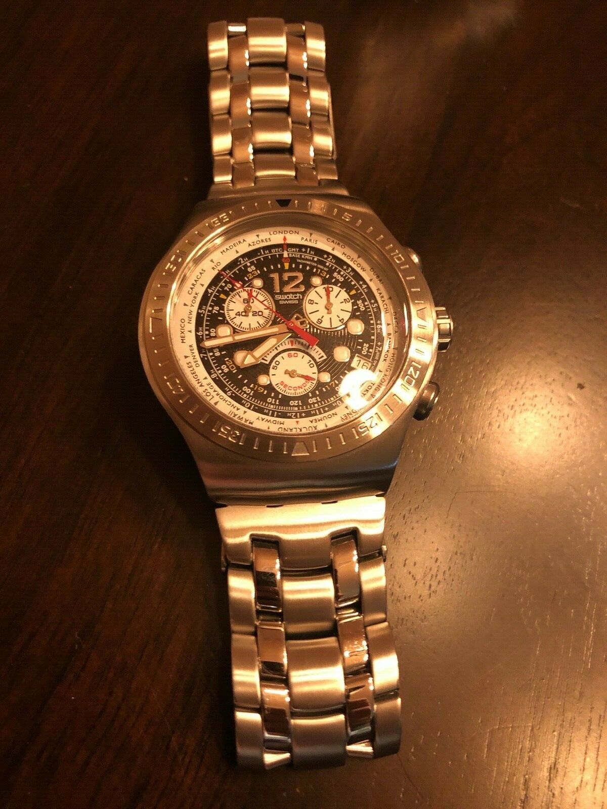 Swatch クロノグラフ 腕時計 クォーツ irony 型番:YOS414G Swatch Watch Irony Get Fly XL YOS414G 47mm Swiss Chronograph