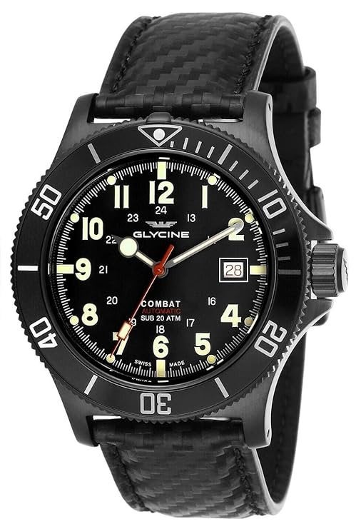 Glycine GL0244 Combat Sub 42mm Automatic Black PVD WatchCharts