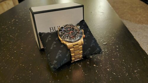 Bulova Men s Precisionist Gold Watch 98B213 WatchCharts