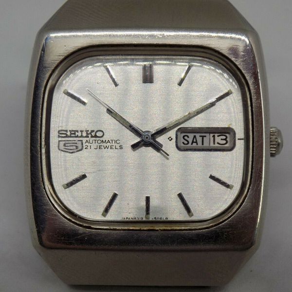 Seiko '5' Day/Date JDM 6319-5041 Mens Automatic Steel Watch Vintage c ...