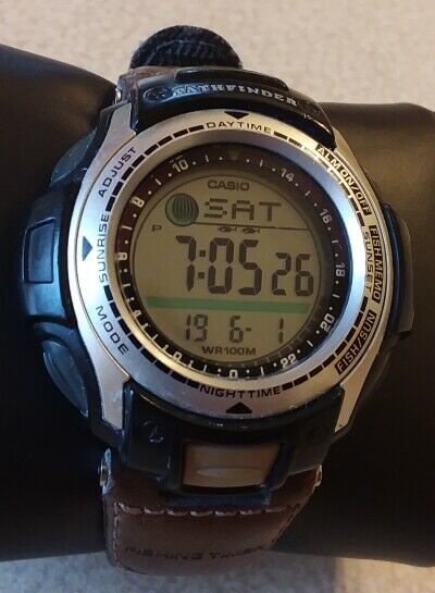 casio pathfinder fishing timer watch
