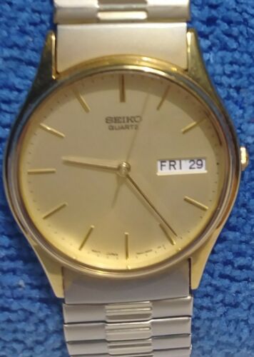 Vintage Seiko Quartz Watch Gold-Tone 