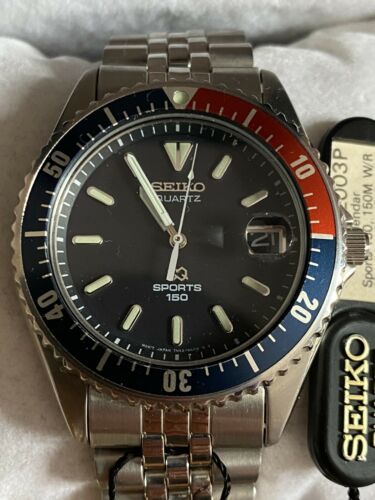 【ジャンク品】SEIKO スポーツ150 腕時計 7N42-6A0A Seiko Sports 150 Watch Men 40mm Gold Dial Two Tone Date 7n42