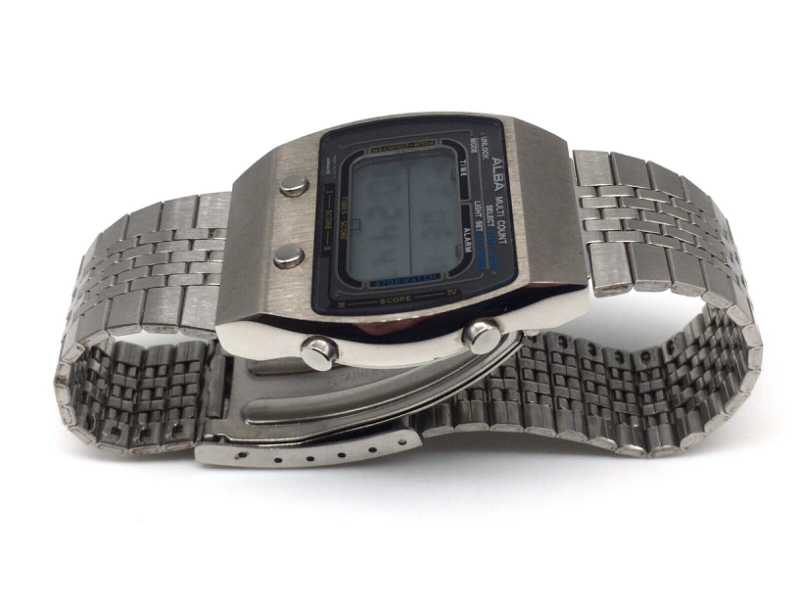 VINTAGE SEIKO ALBA Y665-5010 MULTI COUNT LCD DIGITAL WATCH JAPAN