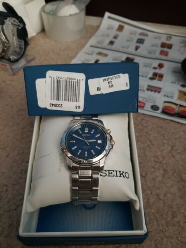 Mens Seiko SNQ010 Perpetual Calendar Quartz Watch. AS IS PLEASE