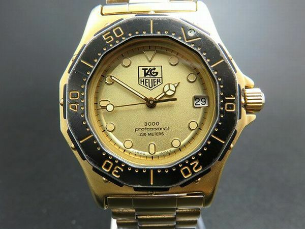 TAG HEUER Men s 3000 Professional 937.413 Quartz Watch 18K Gold