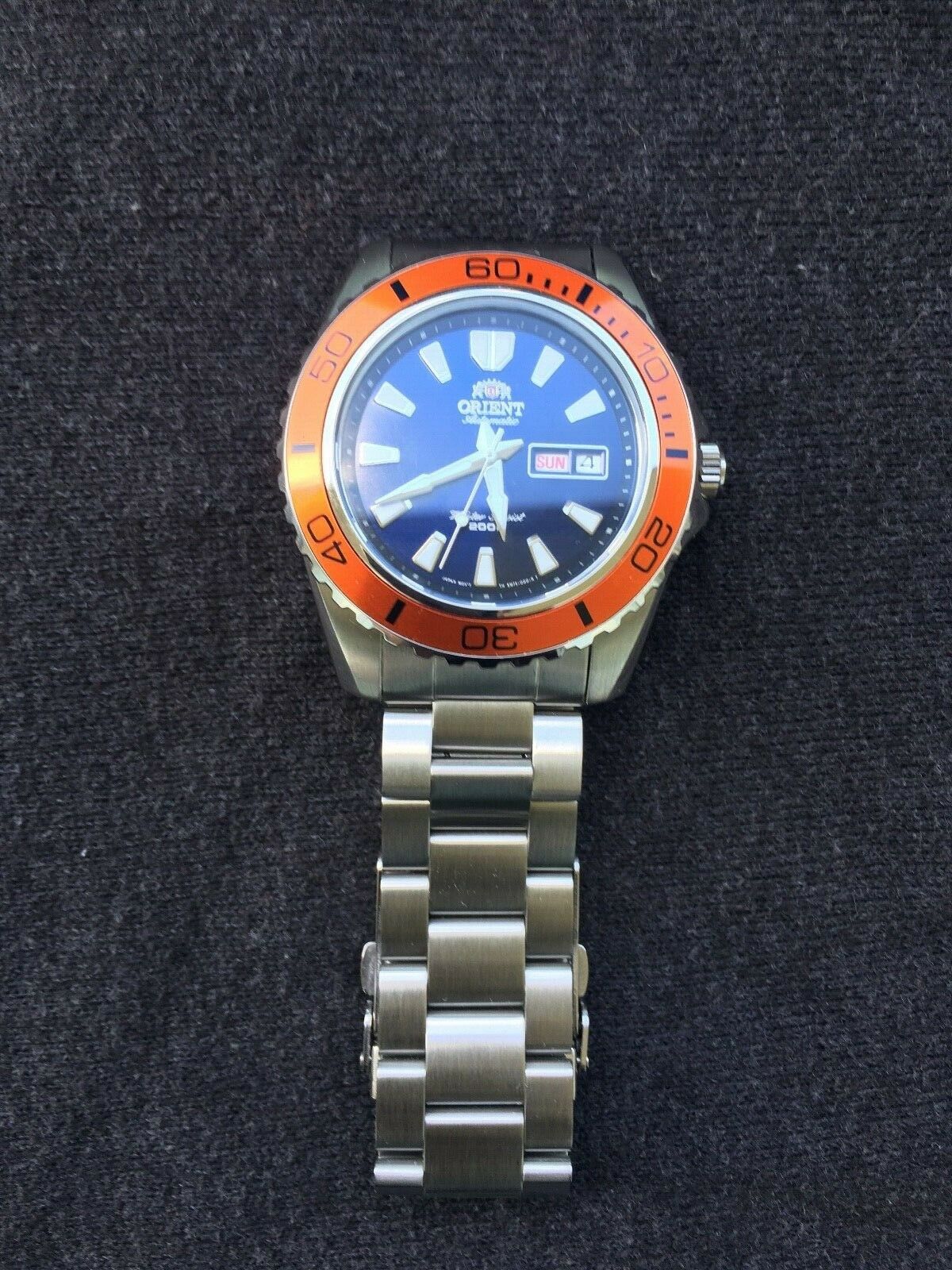 Orient mako best sale xl orange bezel