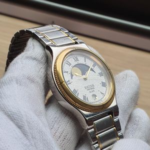 Seiko Alba V806-0150 Small Second Sun Moon Two-Tone Qz Womens Watch FOR PARTS !! Seiko Alba V806-0150 Small Second Sun Moon Two-Tone Qz  main image 2