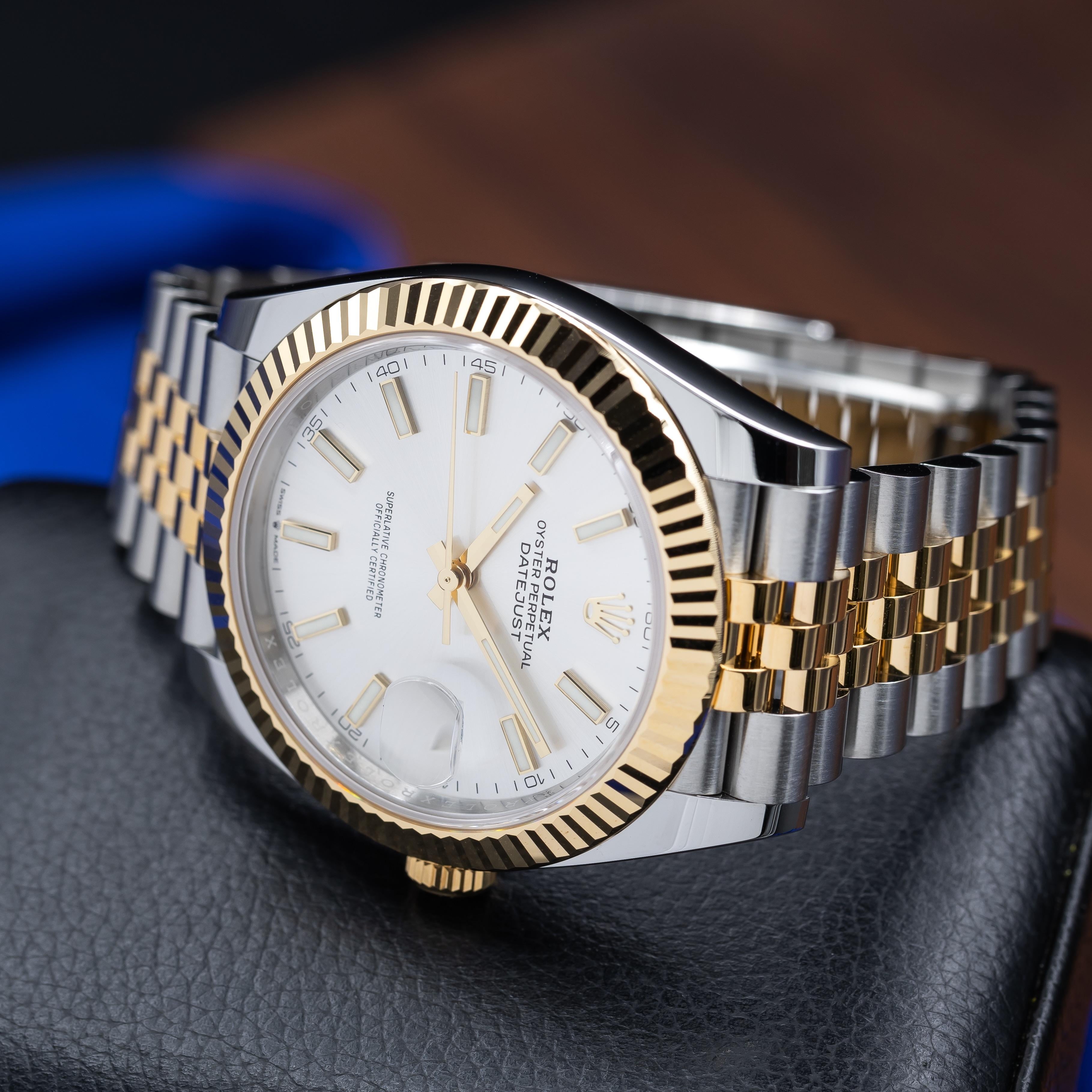 WTS] ROLEX Datejust DJ41 Two Tone Silver Dial Fluted Bezel Jubilee