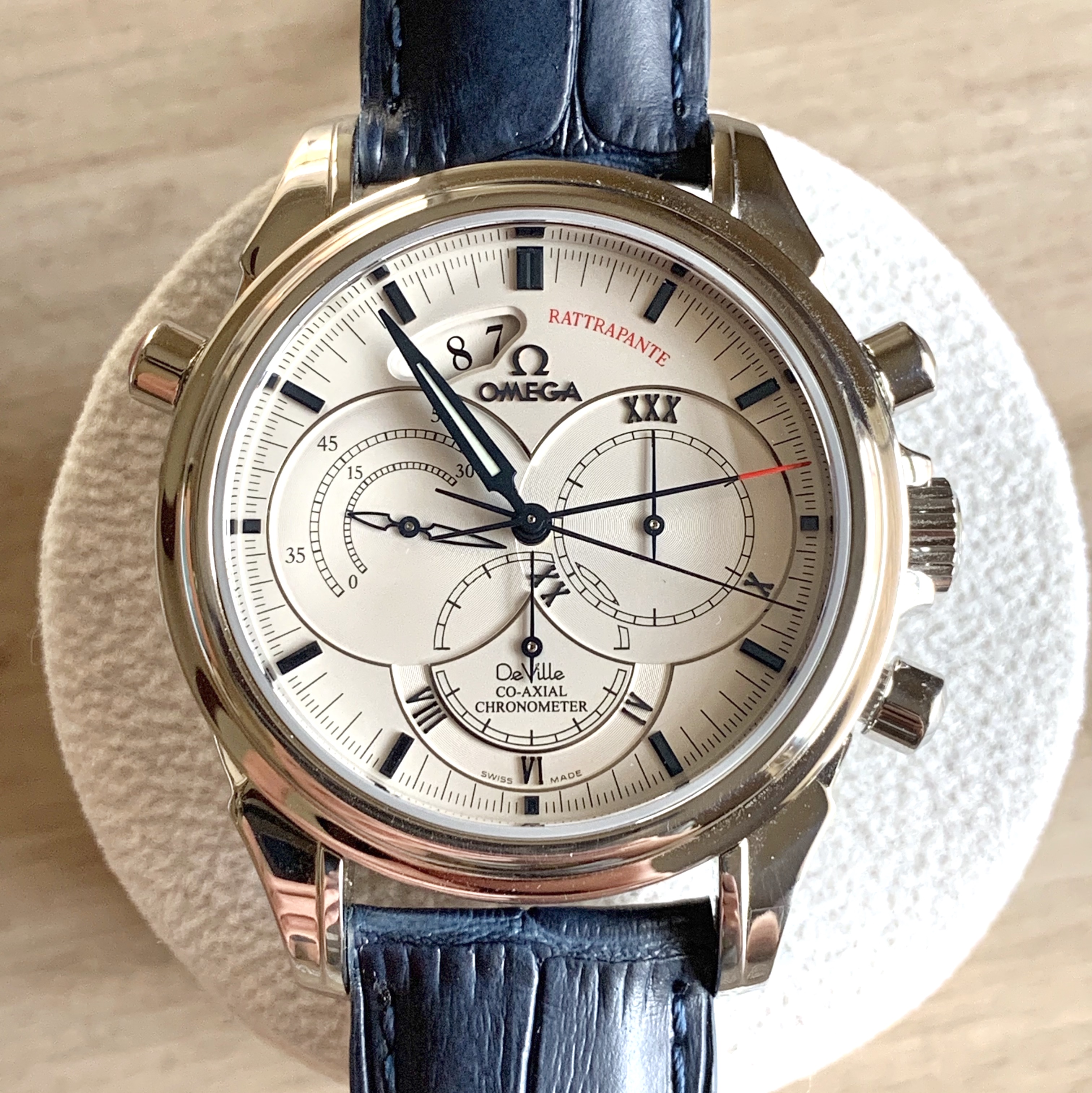 Omega De Ville Co Axial Chronoscope Rattrapante white dial