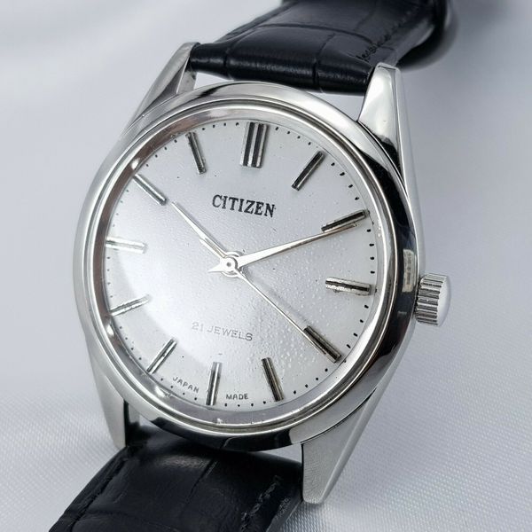八代目 CITIZEN NEWMASTER 21 JEWELS 63-4018 CLASSY WHITE DIAL SHARP