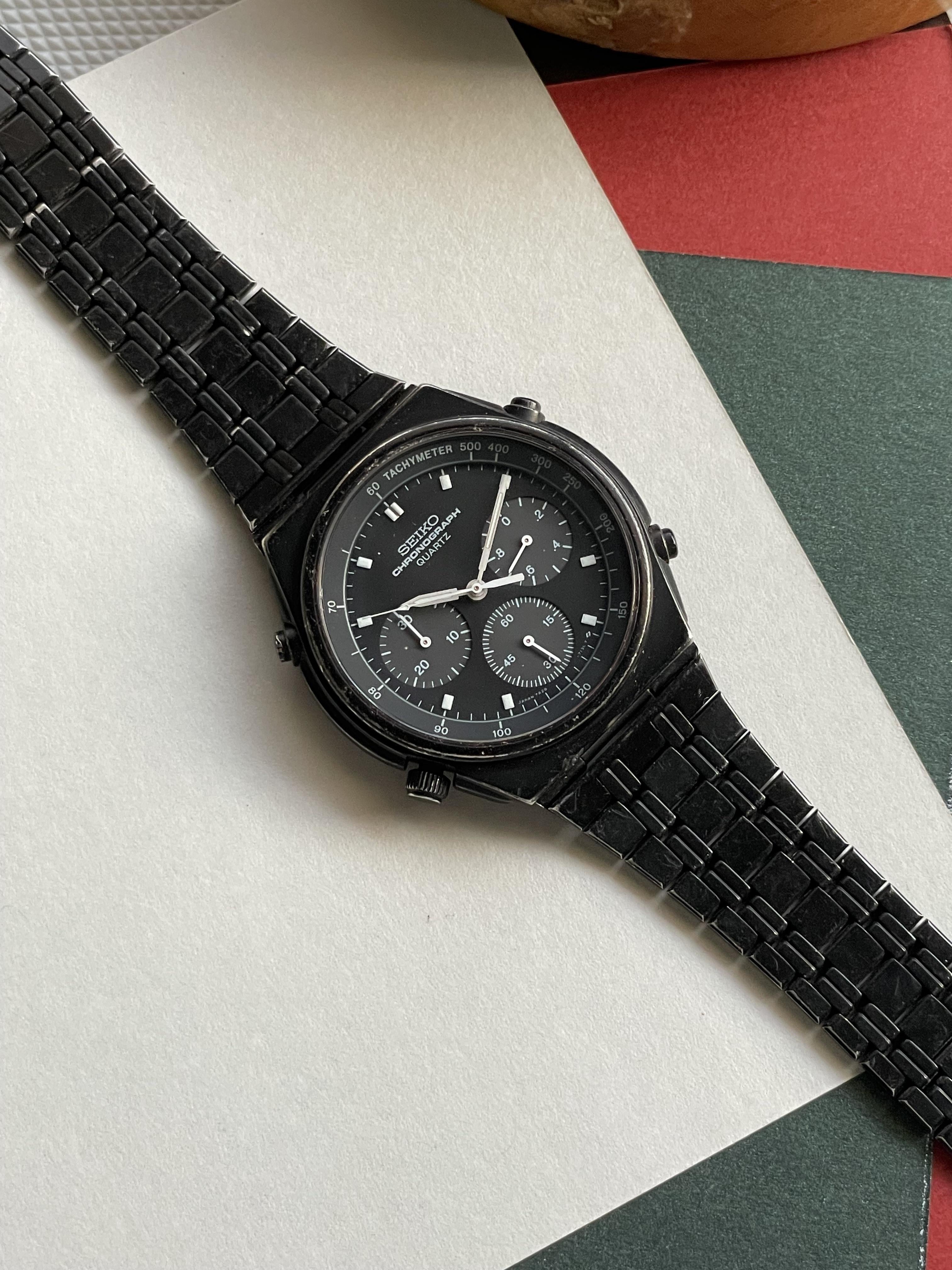 WTS] Rare August '83 Seiko Speedmaster Chronograph Black PVD