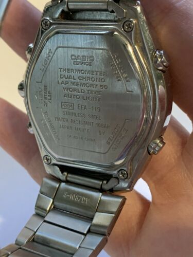 casio edifice thermometer dual chrono