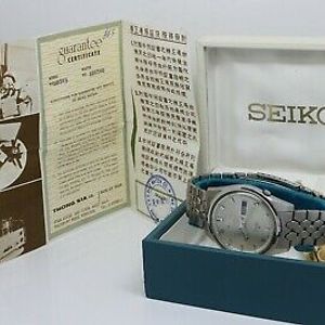 VINTAGE 1968 Seiko 5 6119-8160 Mens 38mm Automatic Watch Box
