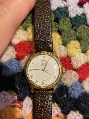 Oris 7429 Vintage Watch Wind Up Working Great Condition Date