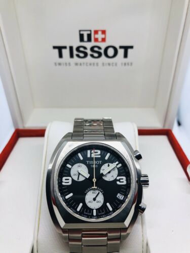 VINTAGE TISSOT Q662 762 TKS BC 13379 BLACK PANDA DIAL MEN S