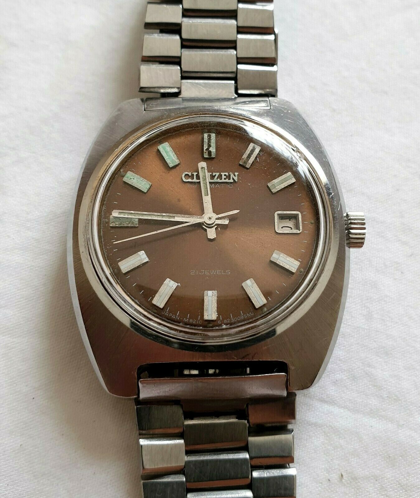 Vintage CITIZEN 72-0411 Automatic 21 Jewel All Steel Watch 1970's