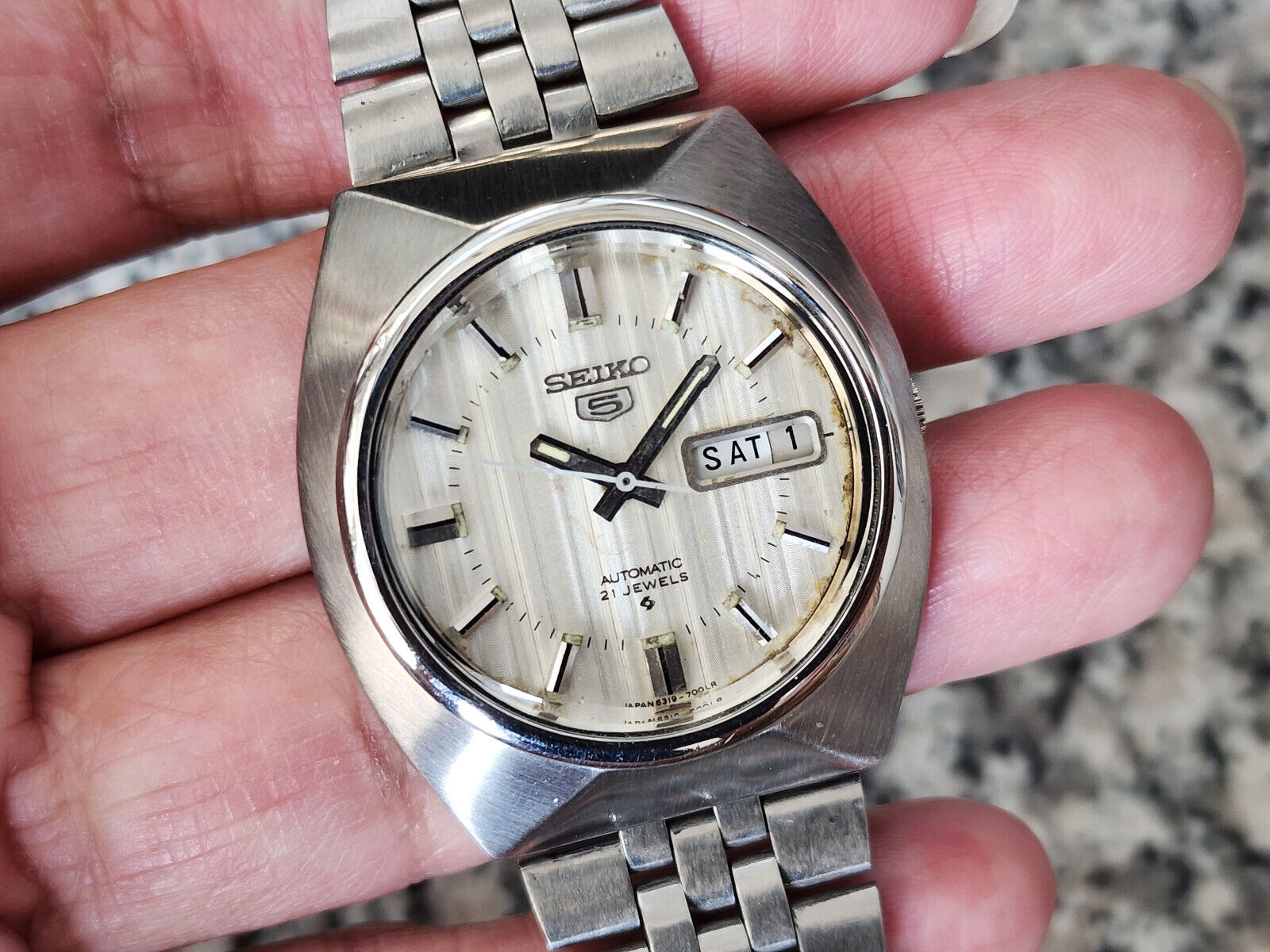 VINTAGE SEIKO 6319-7000 AUTOMATIC MEN'S WATCH FACET CRYSTAL GENTS