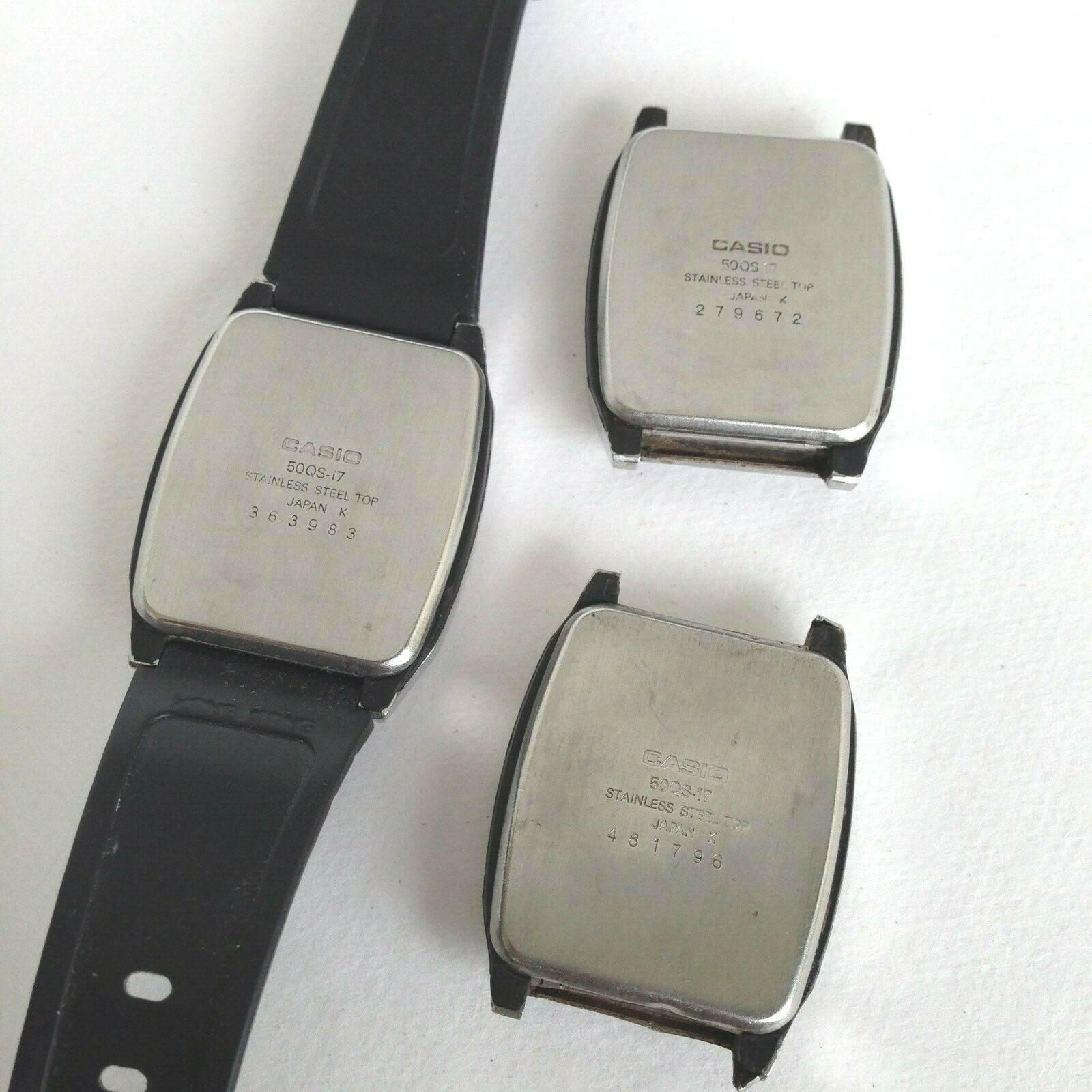 · · LOT OF 3 VINTAGE CASIO 50QS-17 WATCH · · PART | WatchCharts