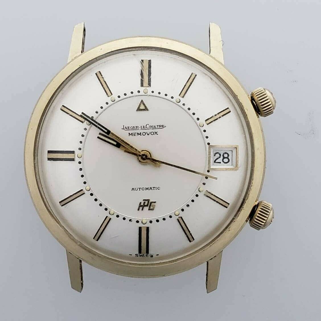 Vintage Jaeger LeCoultre Memovox HPG 14k Automatic Watch Head GB