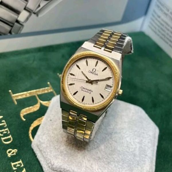 OMEGA Seamaster Quartz ヴィンテージ／不動・現状品 Vintage Omega Seamaster Quartz Mens Watch Two Tone 196.0225 SPARES