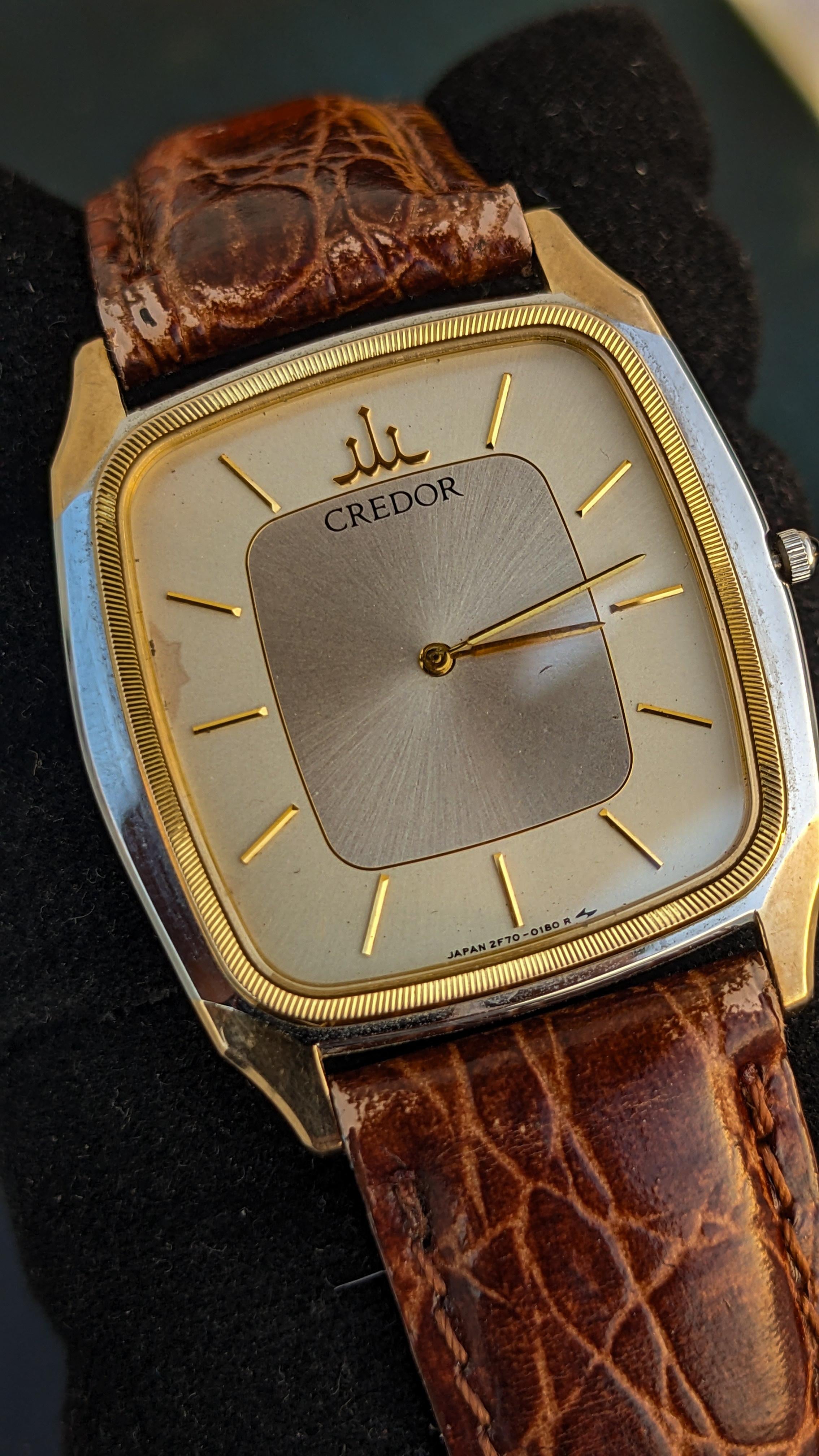 WTS] Seiko CREDOR 1990's 14k Gold Bezel and nickel alloy | 2F70