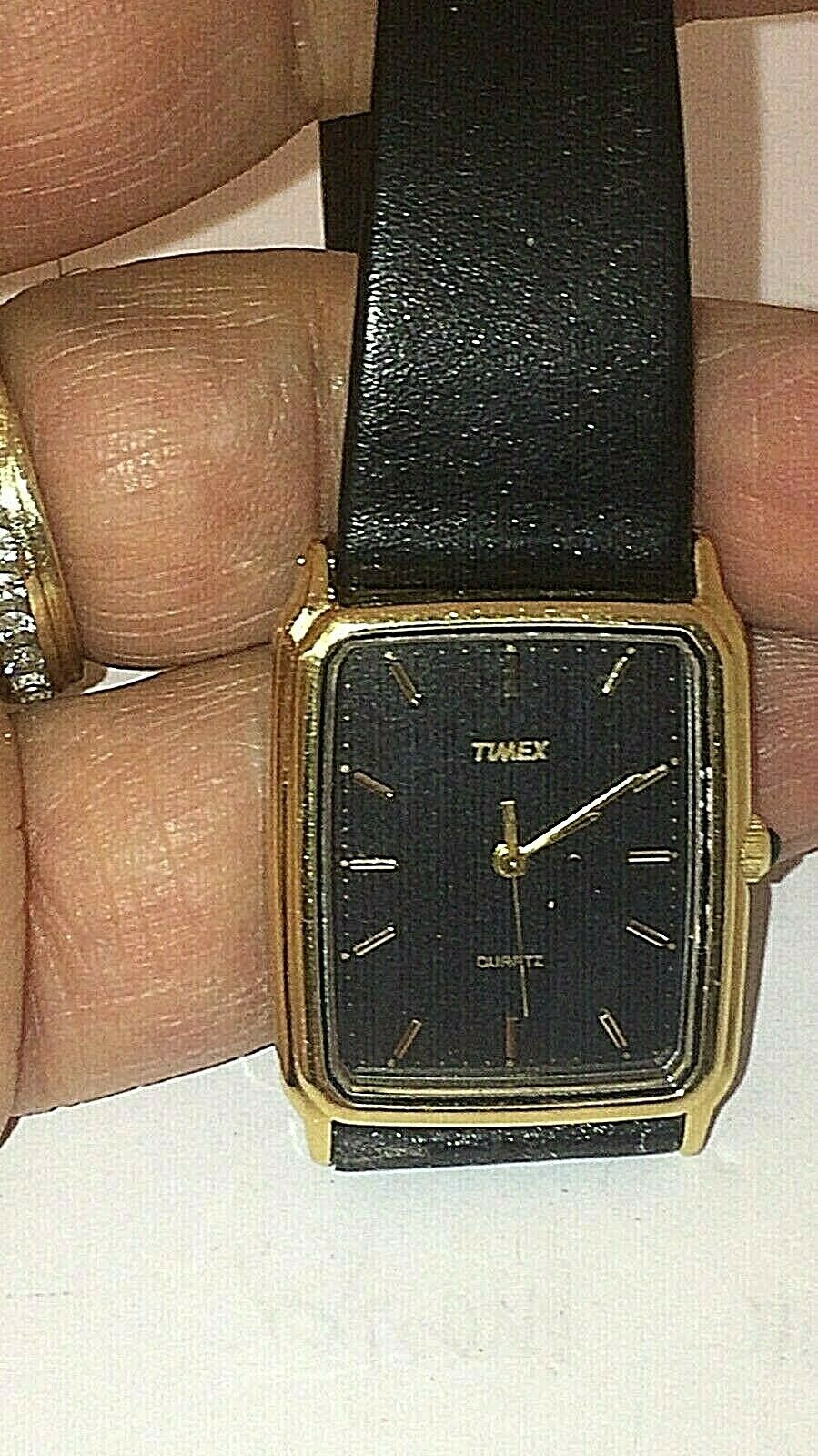 Vintage Gold Toned Timex BA Cell T59 Quartz Watch. Men's. New Battery ...