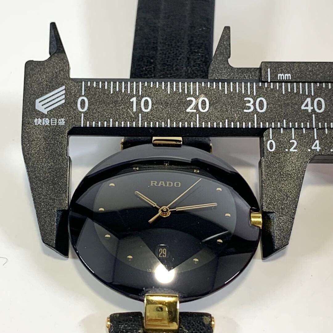 Rado 129.4075.4N Watch Men's Black Dial Date Swiss Made Round