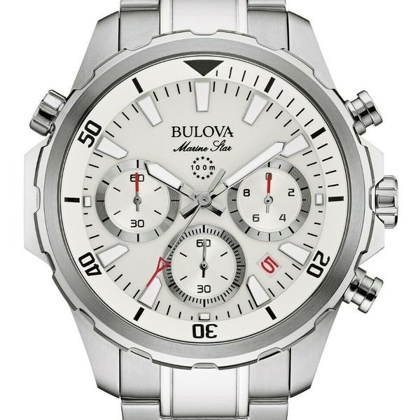 Bulova Marine Star Men's Chronograph Six Hand Calendar 43mm Watch ...