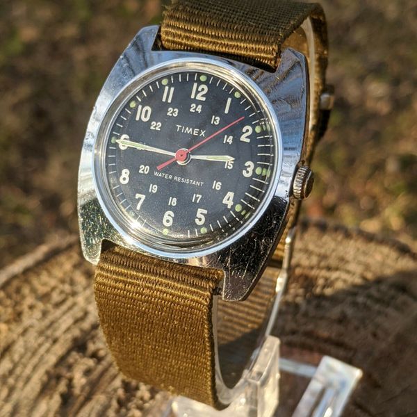 1975 Timex Military Sprite, Model 23070 02475, Excellent Condition ...