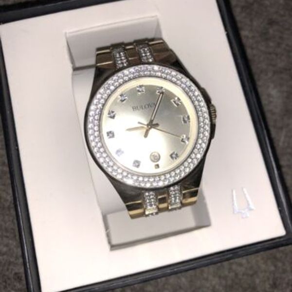 BULOVA C9601128 Phantom Mens Gold Tone Stainless Steel Bracelet Watch W ...