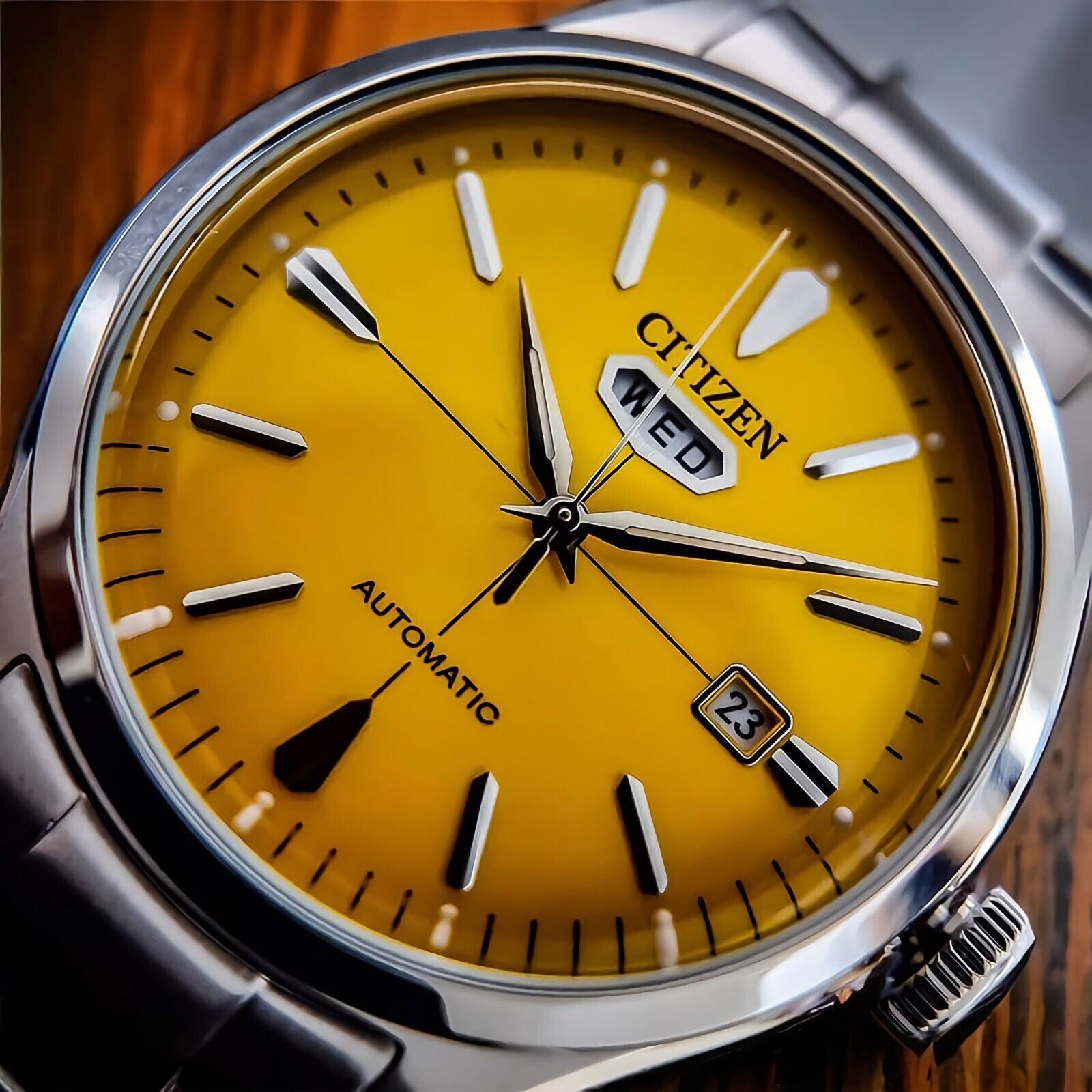 ありあ様9【1846】淡色九尾 黄色  ルミナスストーンG BUY Citizen C7 series Stainless Steel Automatic Mens Watch NH8391