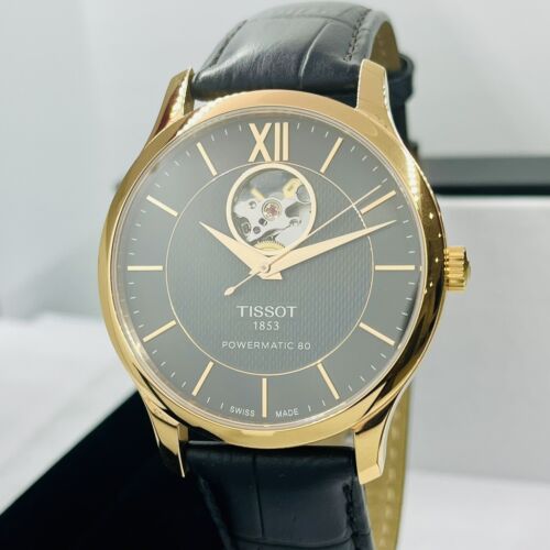 Tissot Men s T Classic Automatic Gold Powermatic Open Heart 40mm