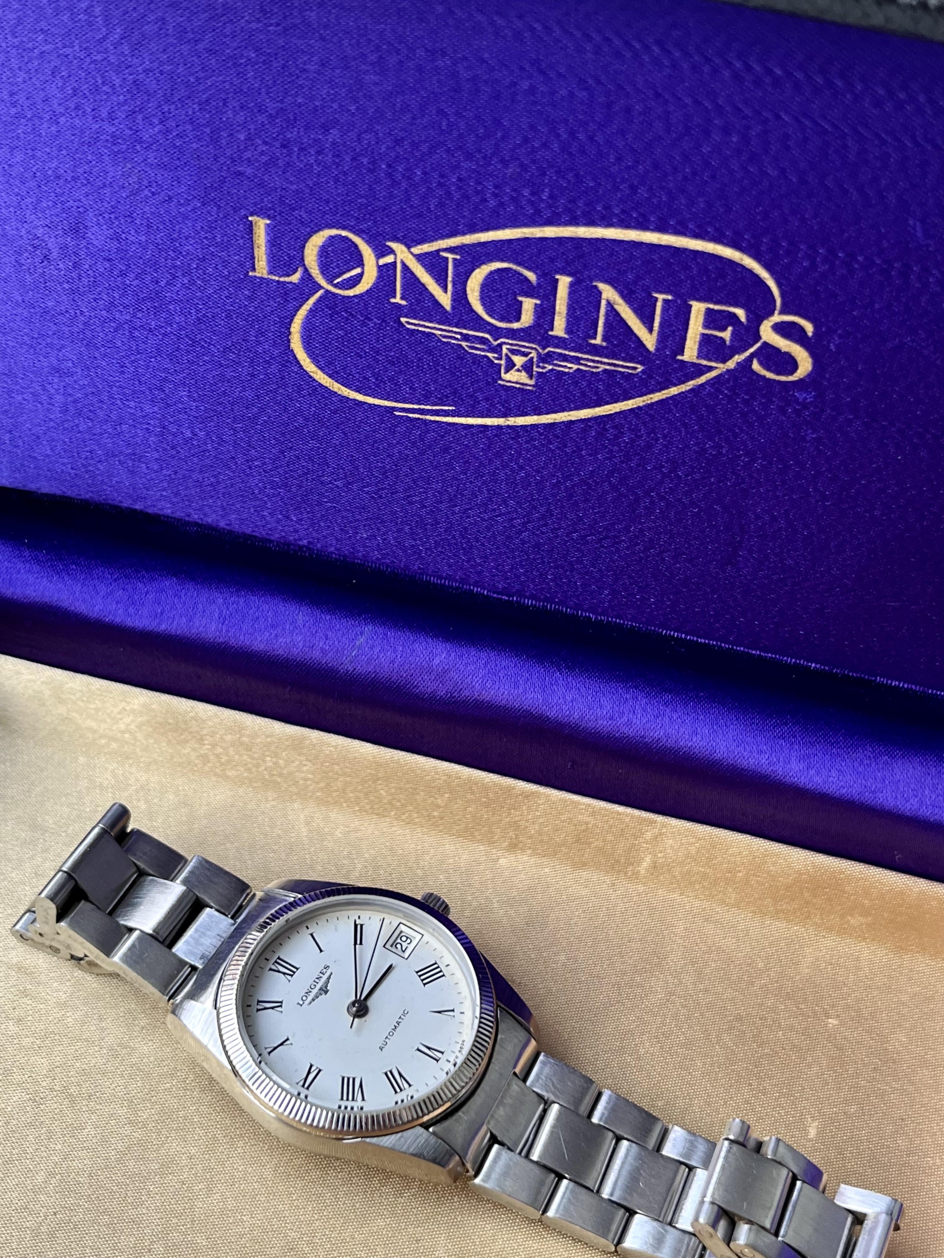 WTS With Box Longines Automatic Fluted bezel Roman