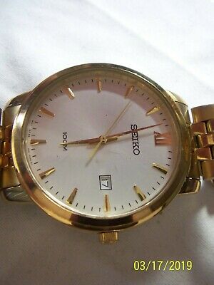 Seiko Mens Date 6N42 00D0 100M Watch Low Price FREE SHIP