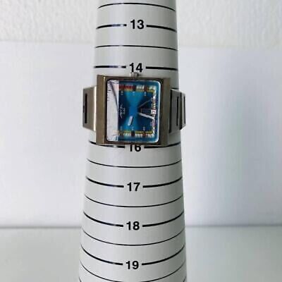 Seiko Men's Watch Alba AKA Blue V733-5A40 Day Date Cut Glass