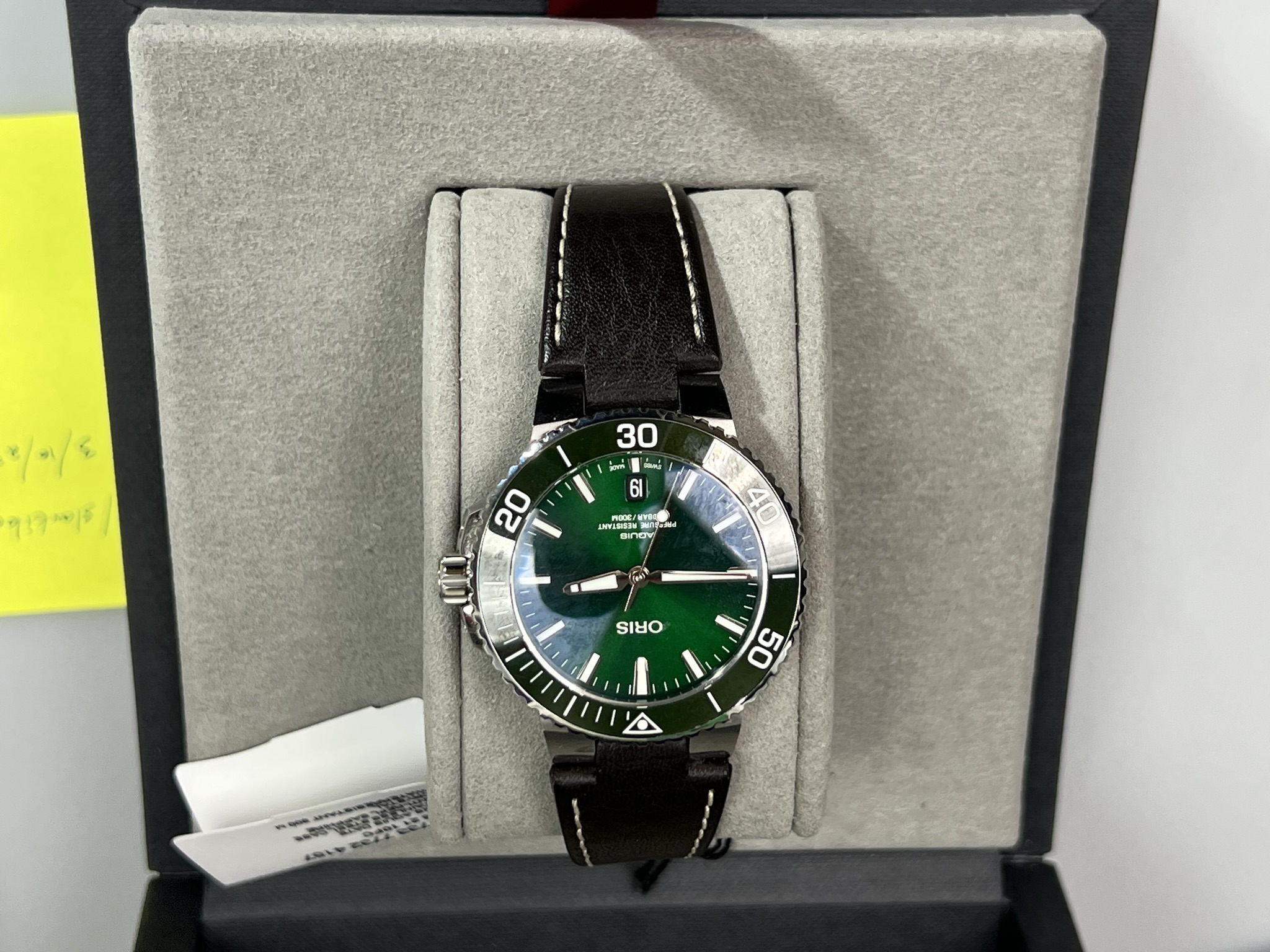 WTS Oris Aquis Baby Yoda 39.5mm leather with deployant WatchCharts