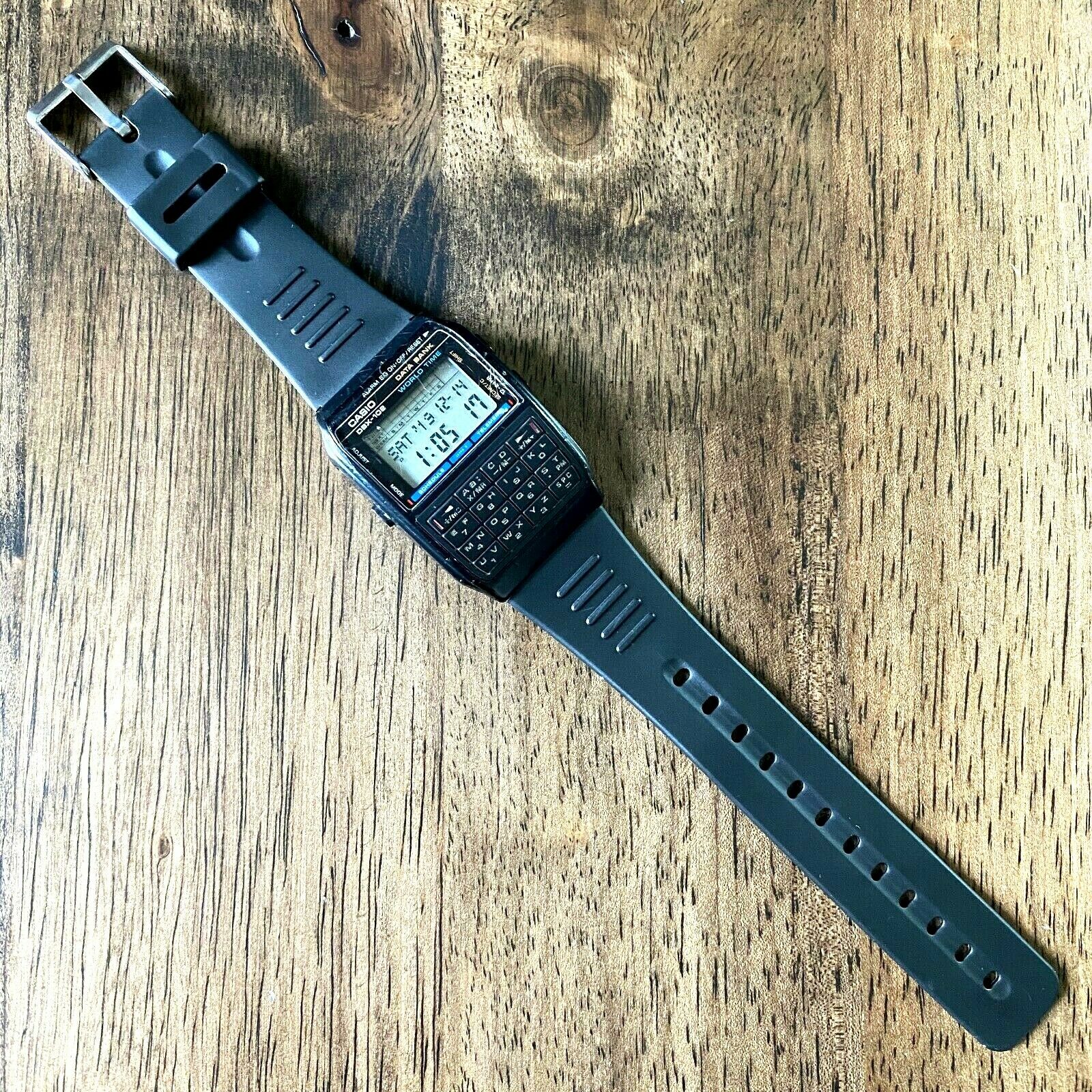 RARE Vintage 1990 Casio DBX-102 Data Bank Calculator Watch Made in