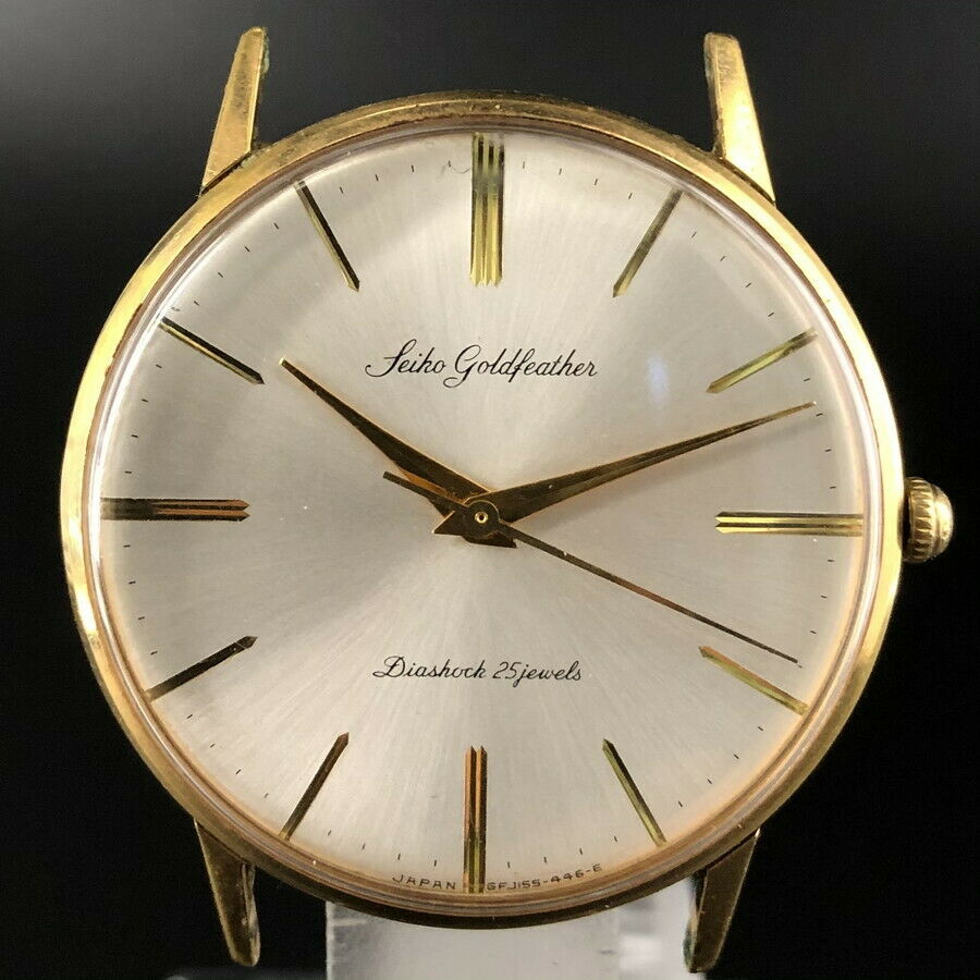 Seiko Goldfeather 手巻き時計 25 jewels ジャンク品 Vintage SEIKO Goldfeather 14K Gold Plated ASGP Hand-Winding