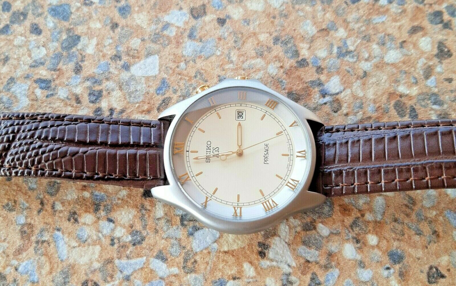 Vintage Seiko AGS Presage 5M22 7B70 April 1995 Kinetic 41 mm | WatchCharts  Marketplace