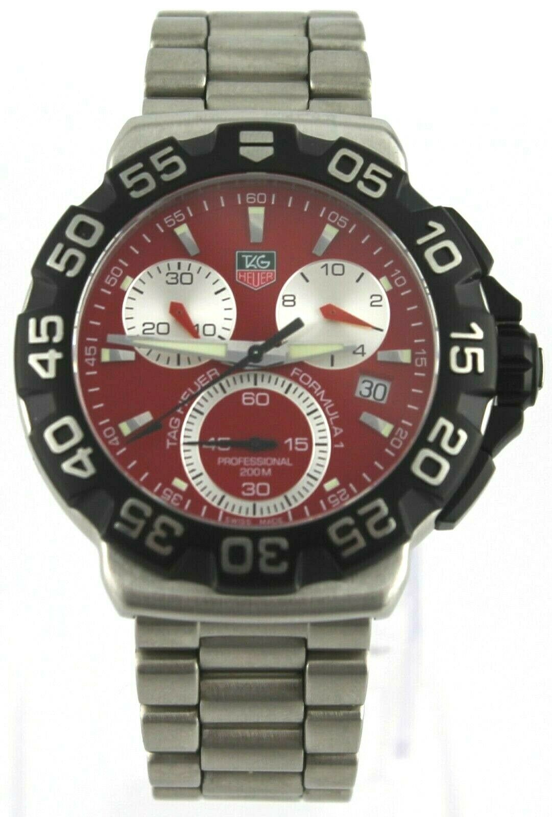 TAG HEUER FORMULA 1 CAH1112.BA0850 RED CHRONOGRAPH MENS RUBBER