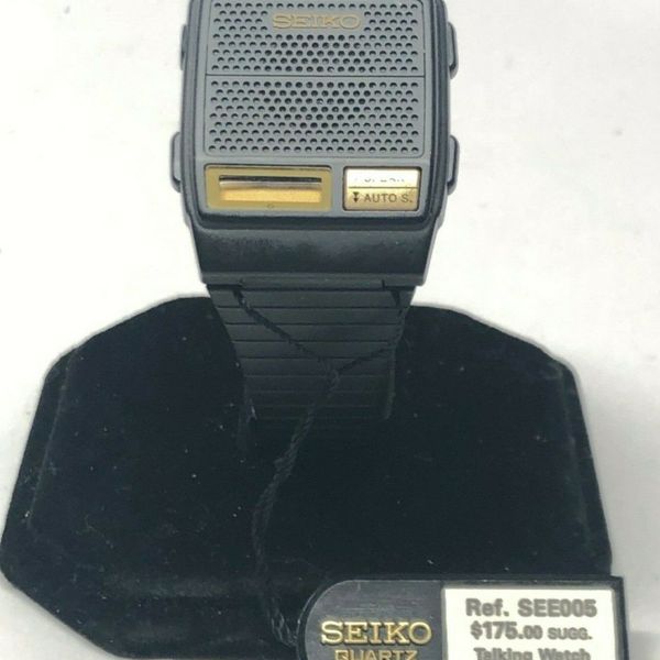 Seiko A-966-4010 Men's Talking Watch Alarm TImer PVD black case & band NOS  tags! | WatchCharts